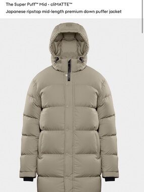 Aritzia Super Puff Mid Puffer Jacket - Modern Taupe